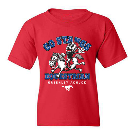 SMU - NCAA Equestrian : Greenley Achuck - Fashion Shersey Youth T-Shirt-0