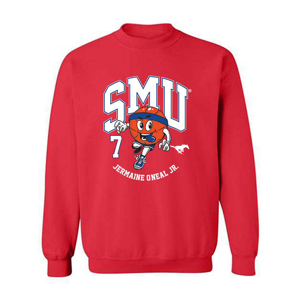 SMU - NCAA Men's Basketball : Jermaine O'Neal Jr. - Fashion Shersey Crewneck Sweatshirt-0