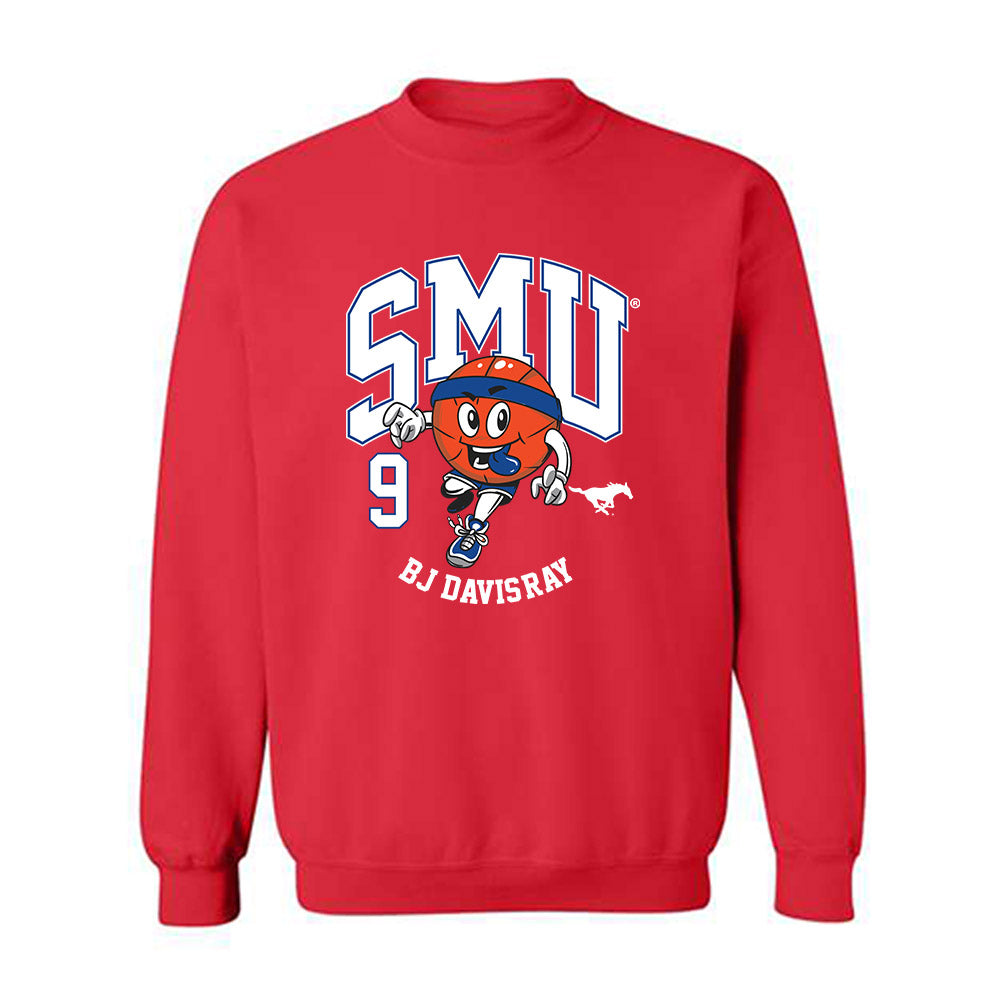 SMU - NCAA Men's Basketball : Bj Davis-Ray - Fashion Shersey Crewneck Sweatshirt-0