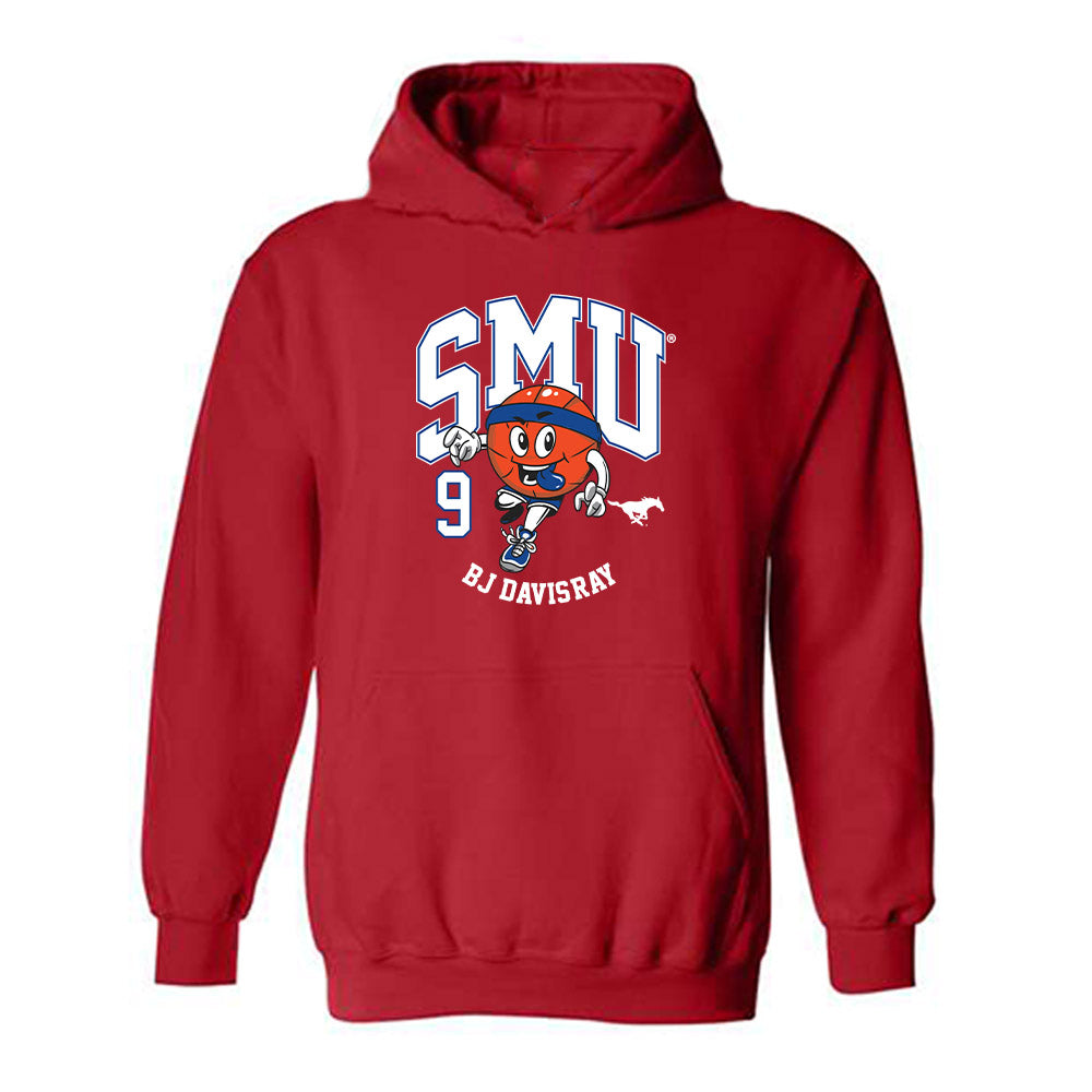 SMU - NCAA Men's Basketball : Bj Davis-Ray - Fashion Shersey Hooded Sweatshirt-0