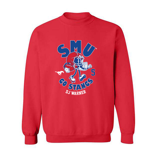 SMU - NCAA Football : DJ Warner - Crewneck Sweatshirt-0