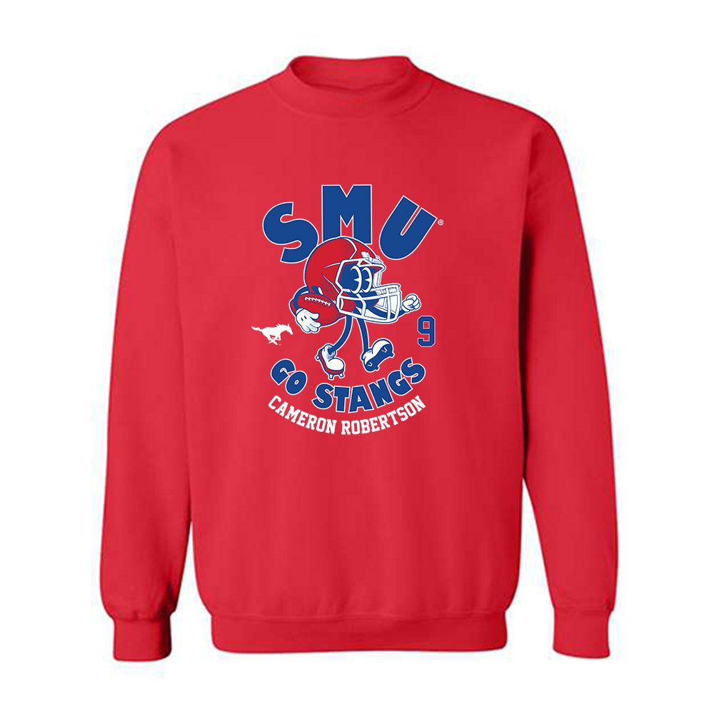 SMU - NCAA Football : Cameron Robertson - Crewneck Sweatshirt-0