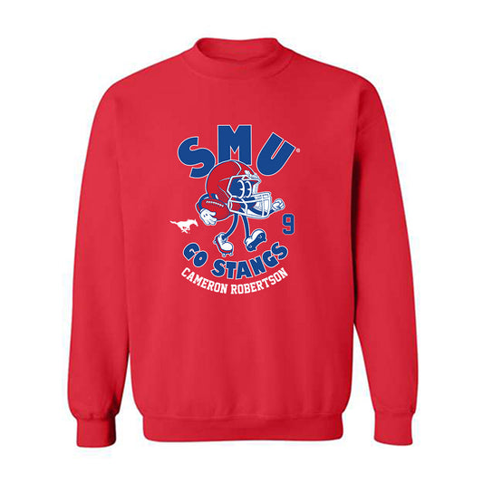 SMU - NCAA Football : Cameron Robertson - Crewneck Sweatshirt-0