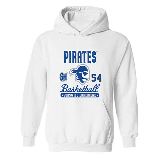 Seton Hall - NCAA Men's Basketball : Godswill Erheriene - Fashion Shersey Hooded Sweatshirt-0