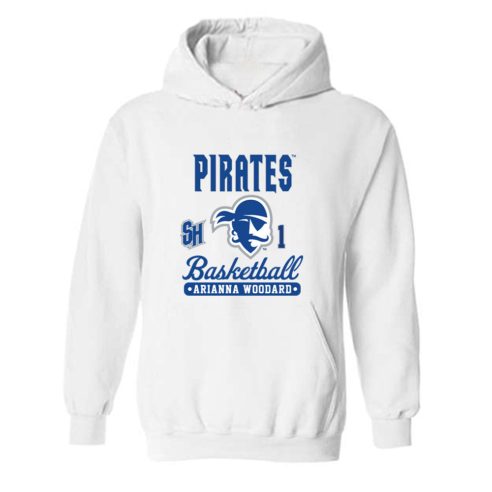 Seton Hall - NCAA Women's Basketball : Arianna Woodard - Fashion Shersey Hooded Sweatshirt-0