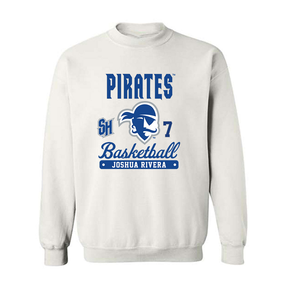 Seton Hall - NCAA Men's Basketball : Joshua Rivera - Fashion Shersey Crewneck Sweatshirt-0