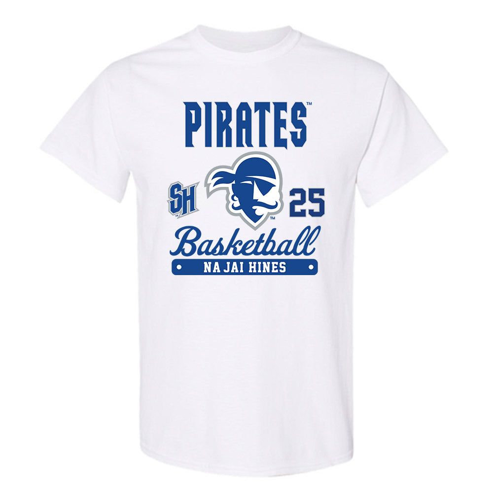 Seton Hall - NCAA Men's Basketball : Na'Jai Hines - Fashion Shersey T-Shirt-0