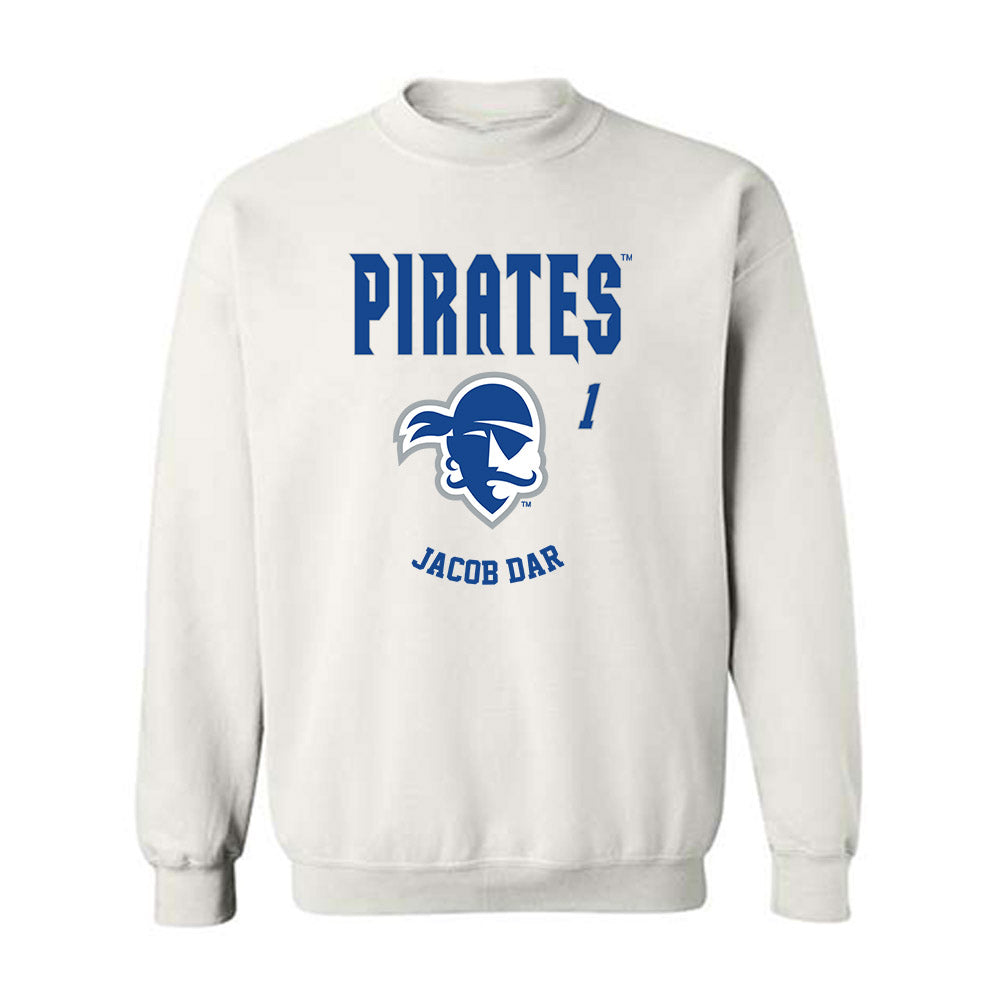 Seton Hall - NCAA Men's Basketball : Jacob Dar - Fashion Shersey Crewneck Sweatshirt-0