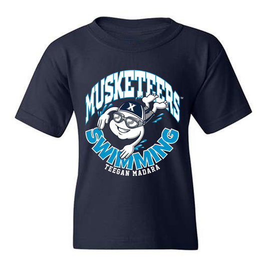 Xavier - NCAA Women's Swimming & Diving : Teegan Madara - Fashion Shersey Youth T-Shirt-0