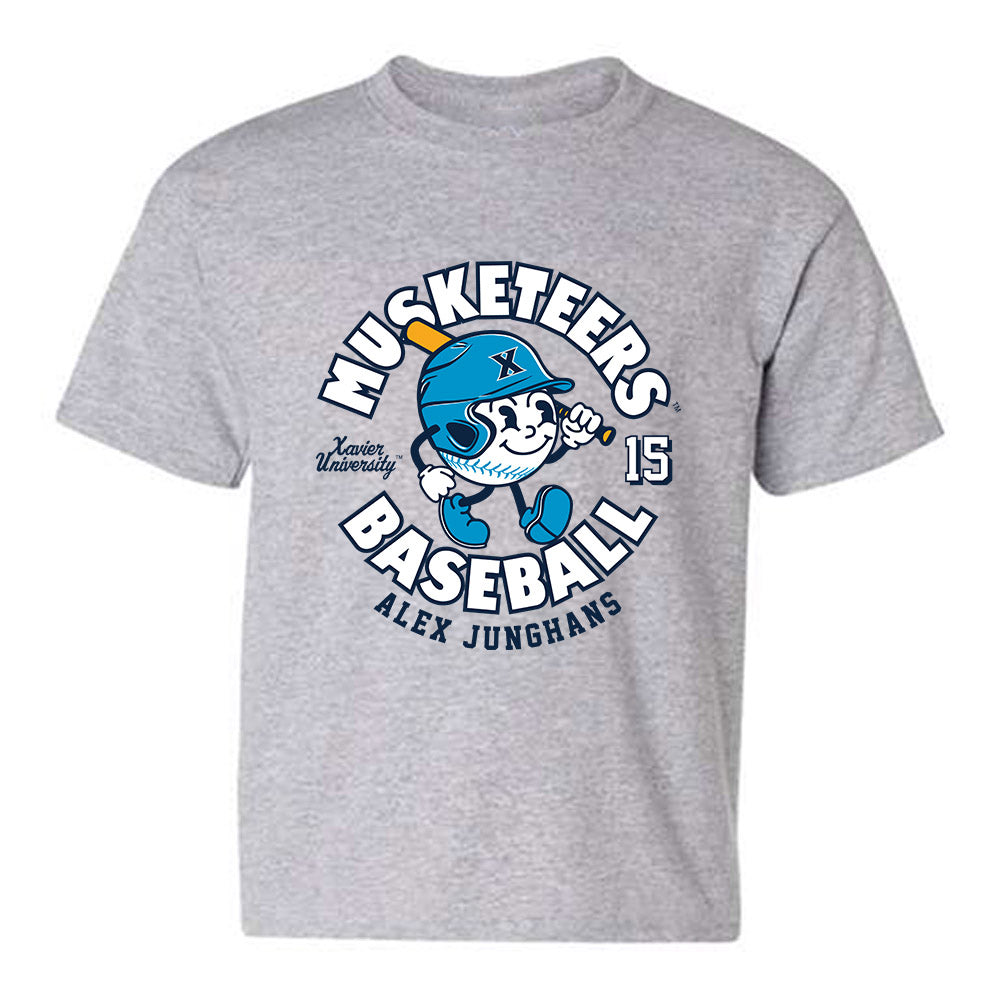 Xavier - NCAA Baseball : Alex Junghans - Fashion Shersey Youth T-Shirt-0