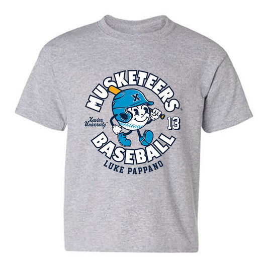 Xavier - NCAA Baseball : Luke Pappano - Fashion Shersey Youth T-Shirt-0