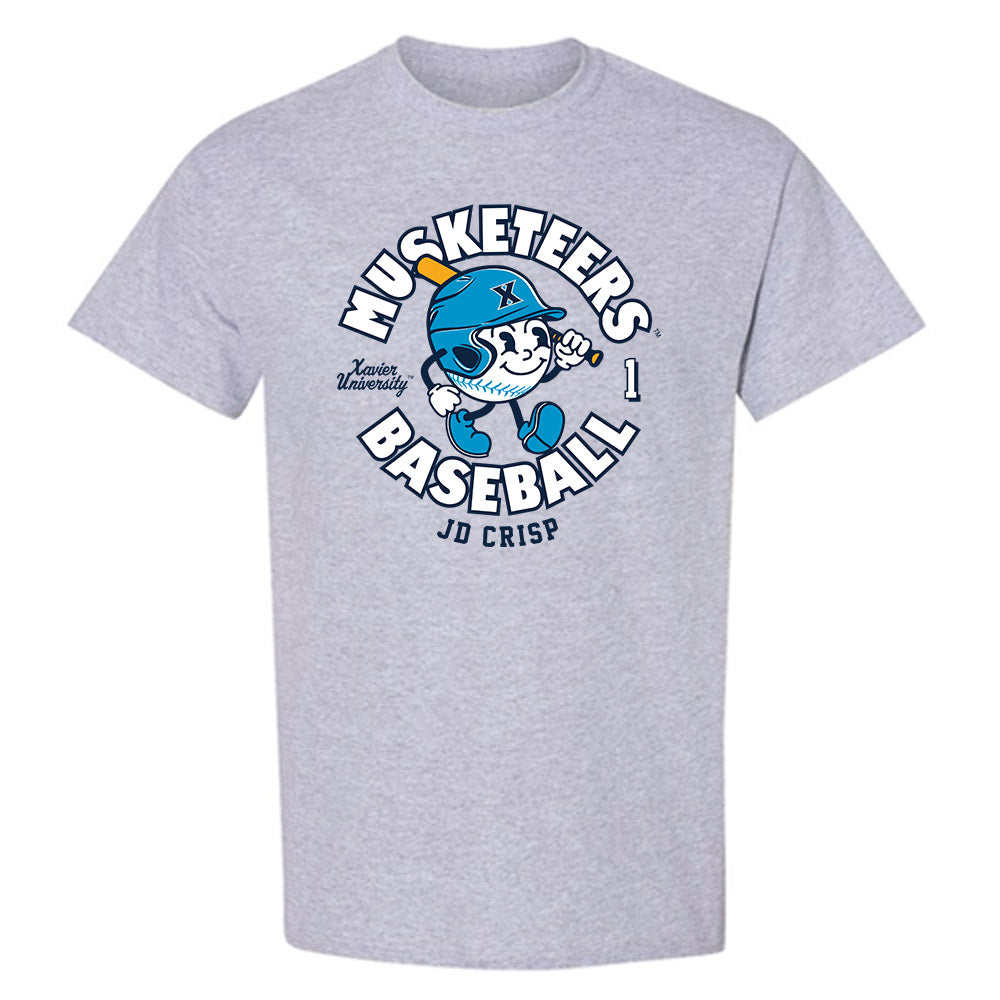 Xavier - NCAA Baseball : JD Crisp - Fashion Shersey T-Shirt-0