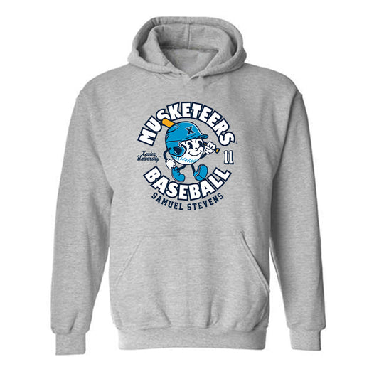 Xavier - NCAA Baseball : Samuel Stevens - Fashion Shersey Hooded Sweatshirt-0