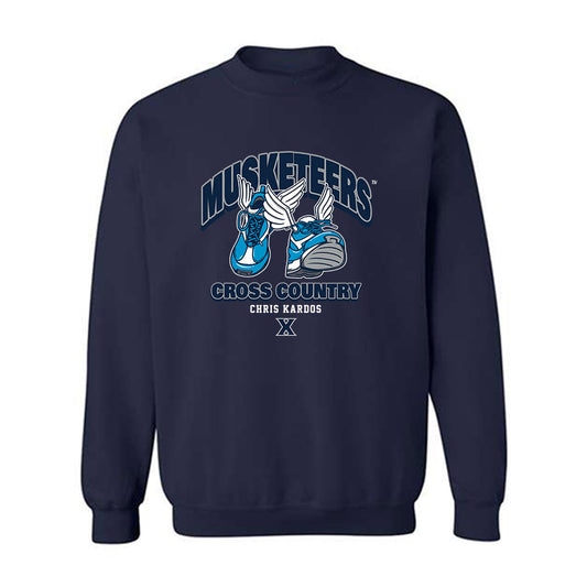 Xavier - NCAA Men's Cross Country : Chris Kardos - Fashion Shersey Crewneck Sweatshirt-0