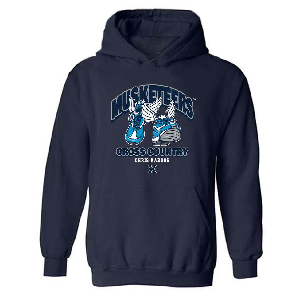 Xavier - NCAA Men's Cross Country : Chris Kardos - Fashion Shersey Hooded Sweatshirt-0