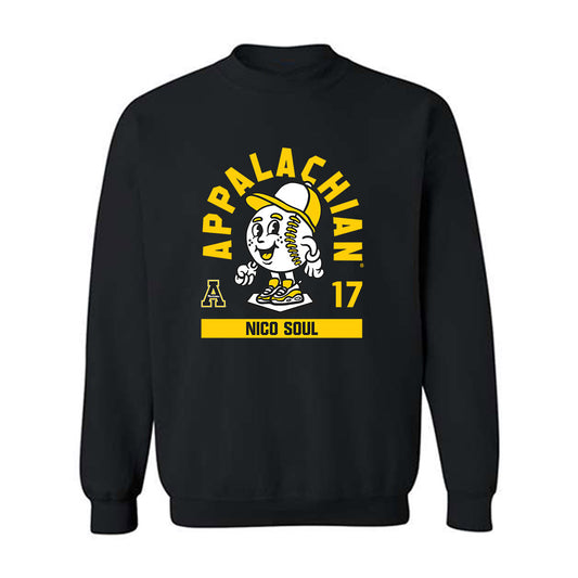 App State - NCAA Baseball : Nico Soul - Fashion Shersey Crewneck Sweatshirt-0