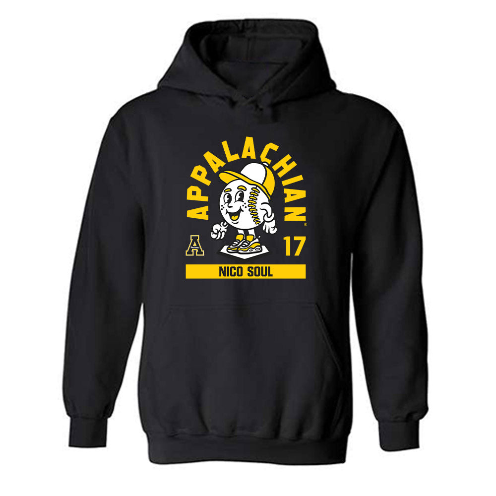 App State - NCAA Baseball : Nico Soul - Fashion Shersey Hooded Sweatshirt-0
