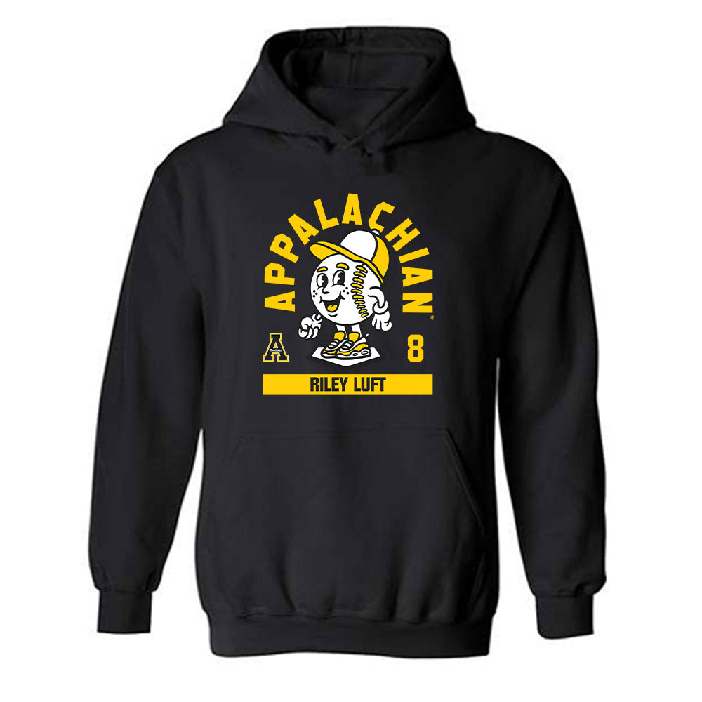 App State - NCAA Baseball : Riley Luft - Fashion Shersey Hooded Sweatshirt-0