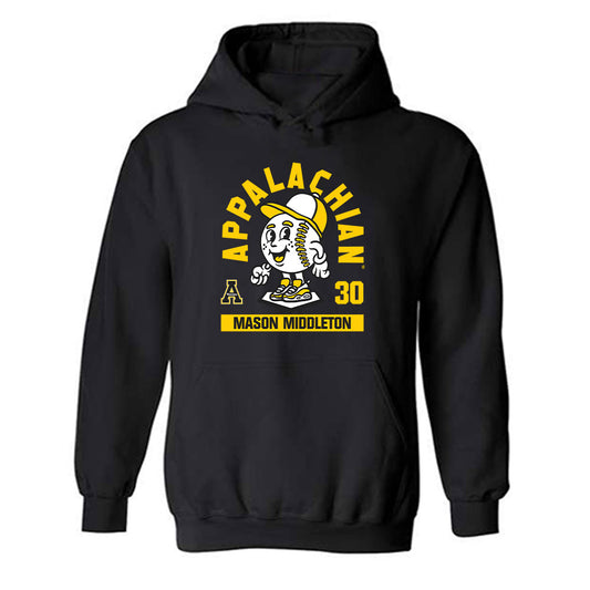 App State - NCAA Baseball : Mason Middleton - Fashion Shersey Hooded Sweatshirt-0