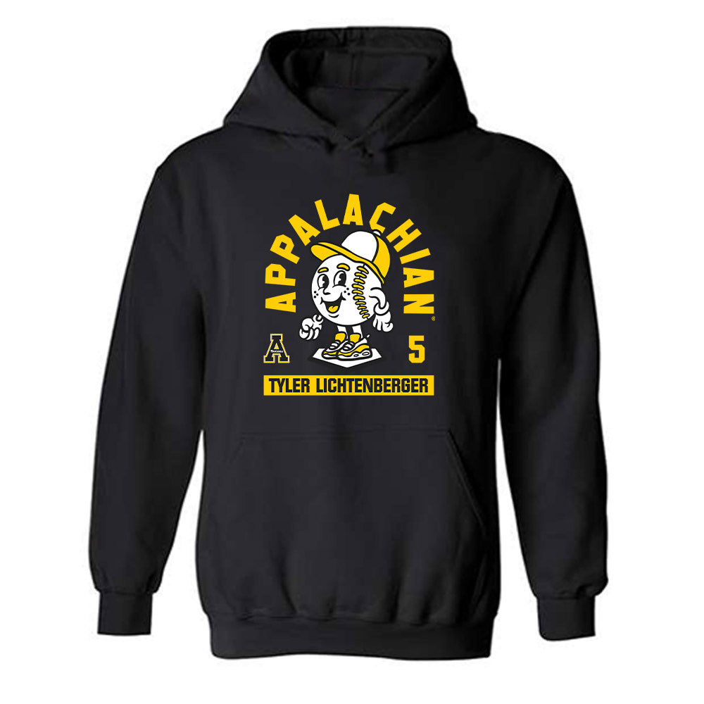 App State - NCAA Baseball : Tyler Lichtenberger - Fashion Shersey Hooded Sweatshirt-0
