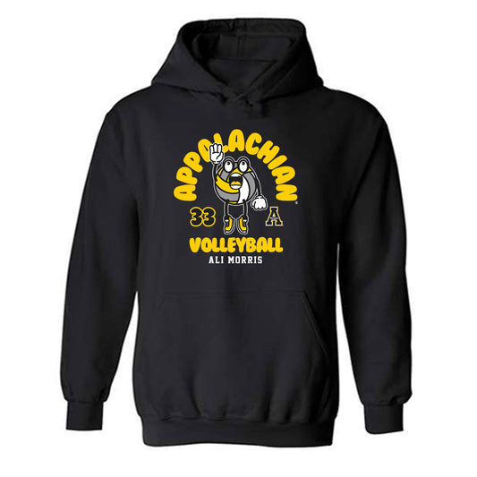 App State - NCAA Women's Volleyball : Ali Morris - Fashion Shersey Hooded Sweatshirt-0