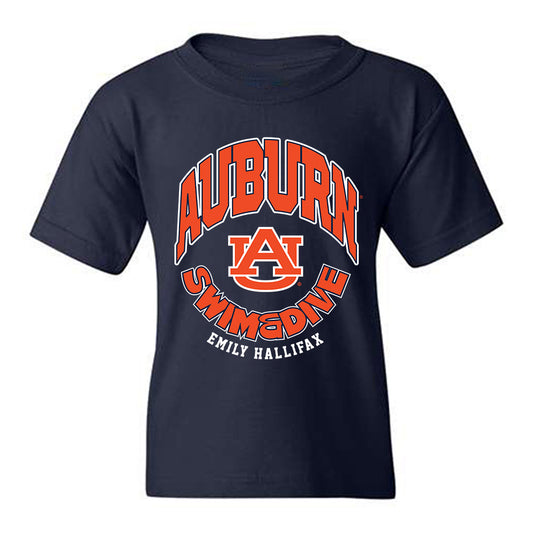 Auburn - NCAA Women's Swimming & Diving : Emily HALLIFAX - Fashion Shersey Youth T-Shirt-0