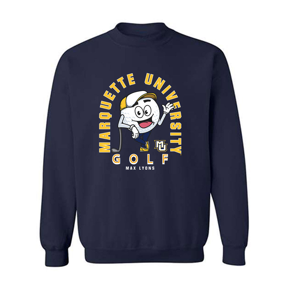 Marquette - NCAA Men's Golf : Max Lyons - Fashion Shersey Crewneck Sweatshirt