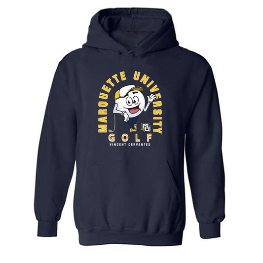Marquette - NCAA Men's Golf : Vincent Cervantes - Fashion Shersey Hooded Sweatshirt-0