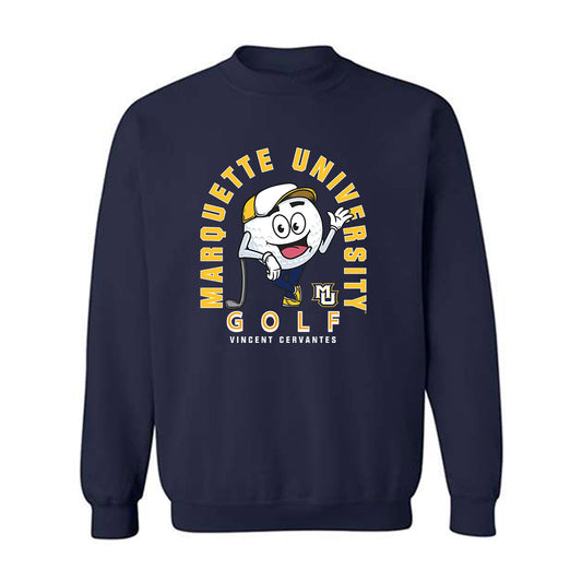 Marquette - NCAA Men's Golf : Vincent Cervantes - Fashion Shersey Crewneck Sweatshirt-0