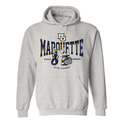 Marquette - NCAA Women's Cross Country : Elise Fischer - Fashion Shersey Hooded Sweatshirt-0