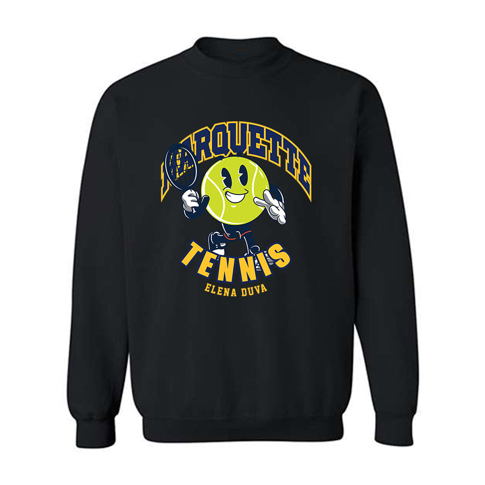 Marquette - NCAA Women's Tennis : Elena Duva - Fashion Shersey Crewneck Sweatshirt-0