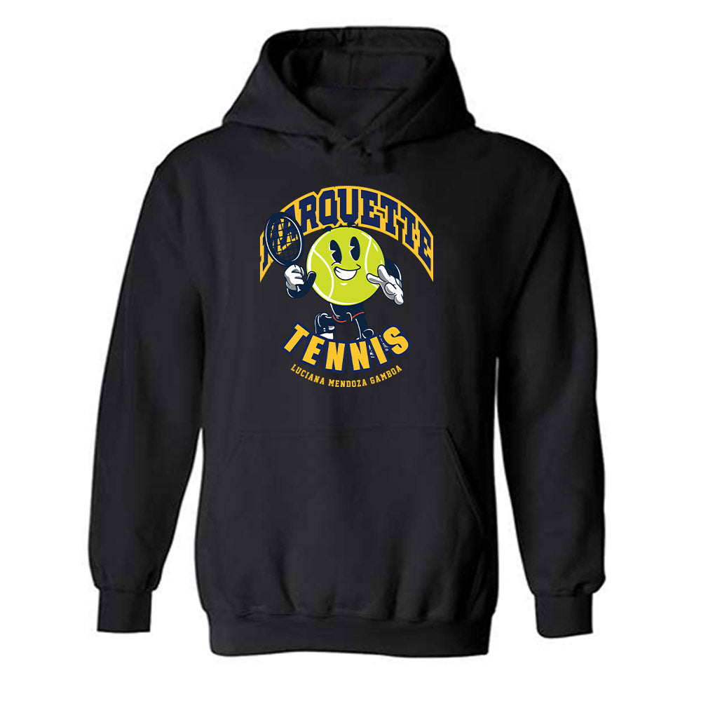 Marquette - NCAA Women's Tennis : Luciana Mendoza Gamboa - Fashion Shersey Hooded Sweatshirt-0