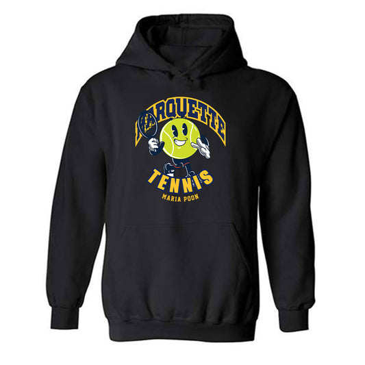 Marquette - NCAA Women's Tennis : Maria Poon - Fashion Shersey Hooded Sweatshirt-0