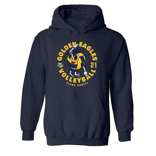 Marquette - NCAA Women's Volleyball : Elena Radeff - Fashion Shersey Hooded Sweatshirt-0