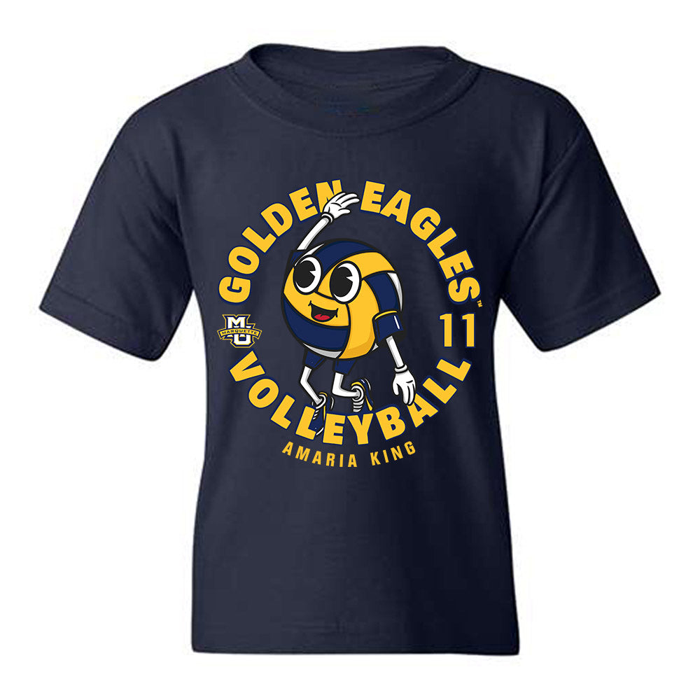 Marquette - NCAA Women's Volleyball : Amaria King - Fashion Shersey Youth T-Shirt-0