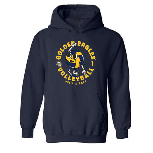 Marquette - NCAA Women's Volleyball : Julia Stanev - Fashion Shersey Hooded Sweatshirt-0