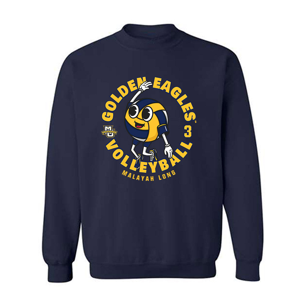 Marquette - NCAA Women's Volleyball : Malayah Long - Fashion Shersey Crewneck Sweatshirt