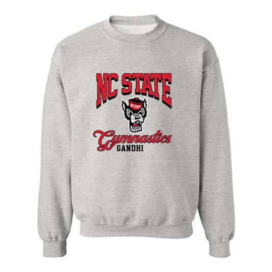 NC State - NCAA Women's Gymnastics : Raina Gandhi - Fashion Shersey Crewneck Sweatshirt-0