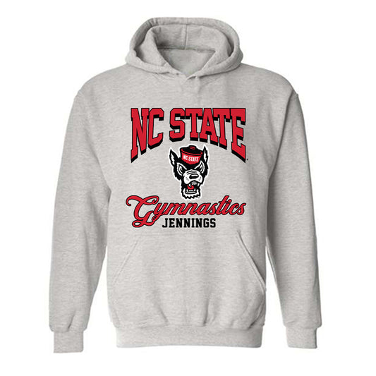 NC State - NCAA Women's Gymnastics : Macy Jennings - Fashion Shersey Hooded Sweatshirt-0