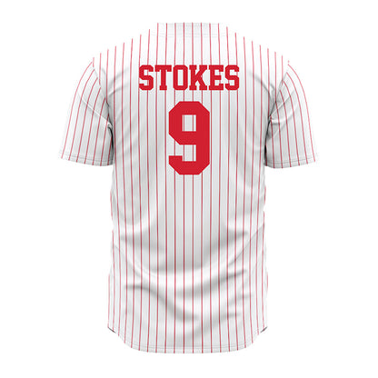 Nebraska - NCAA Baseball : Rhett Stokes - Baseball Jersey Red Pinstripe