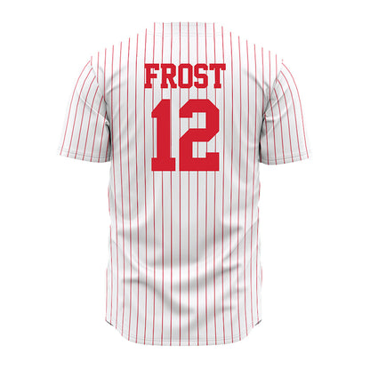 Nebraska - NCAA Baseball : Cael Frost - Pinstripe Jersey-1