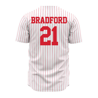 Nebraska - NCAA Baseball : Clay Bradford - Pinstripe Jersey