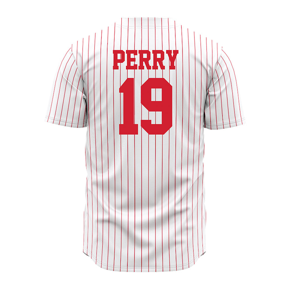 Nebraska - NCAA Baseball : Kyle Perry - Pinstripe Jersey