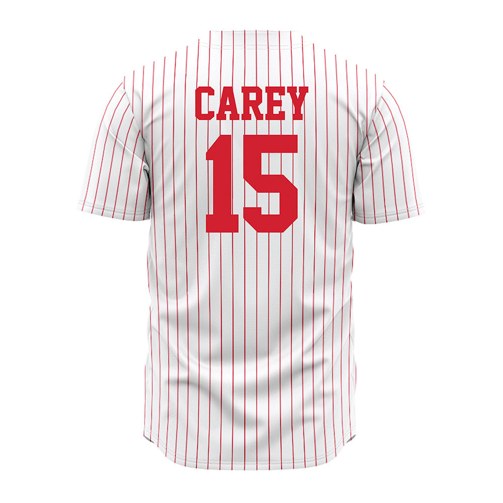 Nebraska - NCAA Baseball : Dylan Carey - Pinstripe Jersey