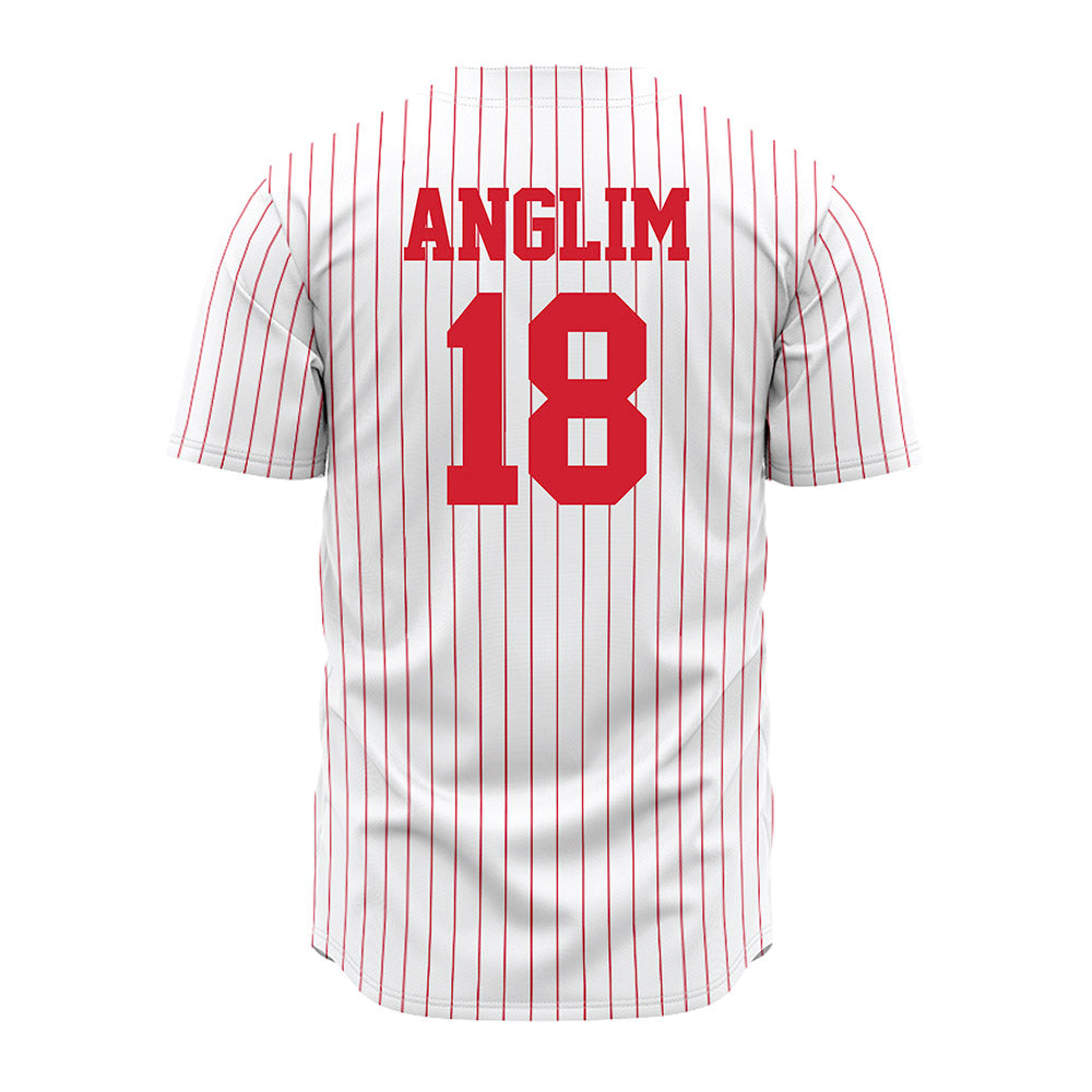 Nebraska - NCAA Baseball : Garrett Anglim - Pinstripe Jersey