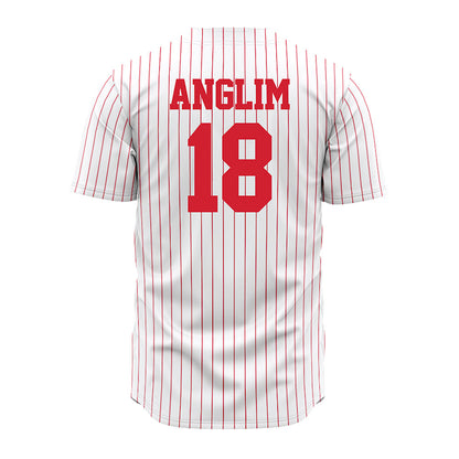 Nebraska - NCAA Baseball : Garrett Anglim - Pinstripe Jersey