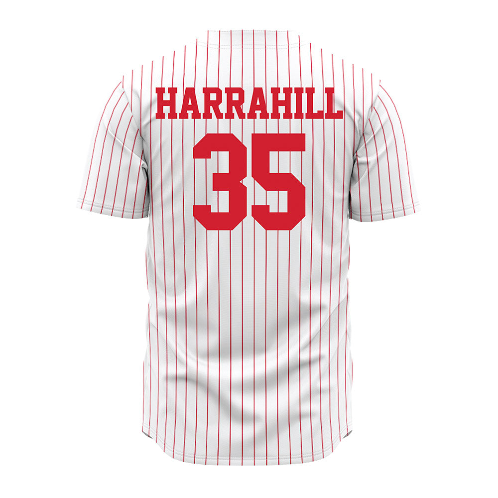Nebraska - NCAA Baseball : Ryan Harrahill - Pinstripe Jersey-1