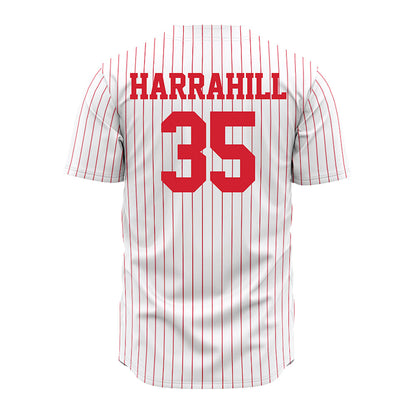 Nebraska - NCAA Baseball : Ryan Harrahill - Pinstripe Jersey-1