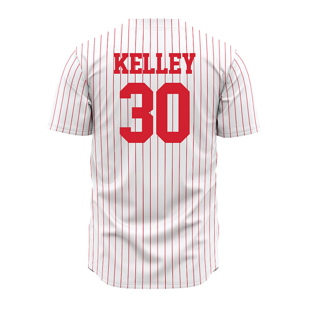 Nebraska - NCAA Baseball : Carter Kelley - Pinstripe Jersey-1