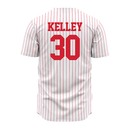 Nebraska - NCAA Baseball : Carter Kelley - Pinstripe Jersey-1
